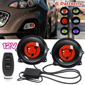 3" LED Dynamic Devil Eyes Light 33 Modes 12V Remote Control Headlight Retrofit - Picture 1 of 11