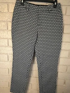 Merona Classic Cropped Pants Black/White Squares Women's Size 4 - Picture 1 of 7