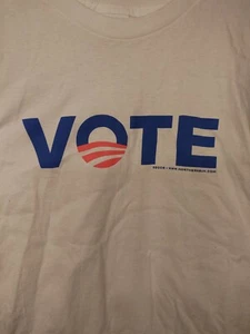 2008 OBAMA Vote Shirt Size Medium NEW Without Tags - Picture 1 of 4