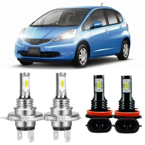 For Honda Fit 2006-2020 4*LED Headlight Kit White High/Low Beam+Fog Lights Bulbs - Bild 1 von 12