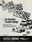 1976 KLAC 470 Auto Racing Station Camel Challenge Cup Series VINTAGE PRINT AD