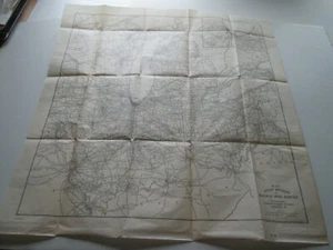 1908 MAPA DE SERVICIO DE CORREO FERROVIARIO, OH, MI, IN, IL, WI, INT. ESCUELAS POR CORRESPONDENCIA - Imagen 1 de 10