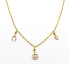 Valentine Gift Charms Necklace Gold Plated Designer Handmade 925 Sterling Silver