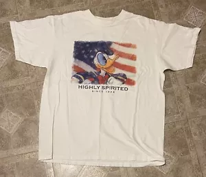 Vintage The Disney Store Donald Duck Highly Spirited USA Tshirt Size M - Picture 1 of 9