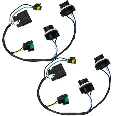 HUQUZN Front Right and Left Headlight Wiring Harness Fit for Chevrolet Silverado GMC...