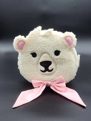 Mini mochila Bath & Body Works Polar Bear para mujer rosa marfil correa ajustable Foto 1 de 4