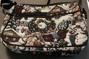 Danny K Tapestry Christmas Crossbody Purse - Picture 1 of 4
