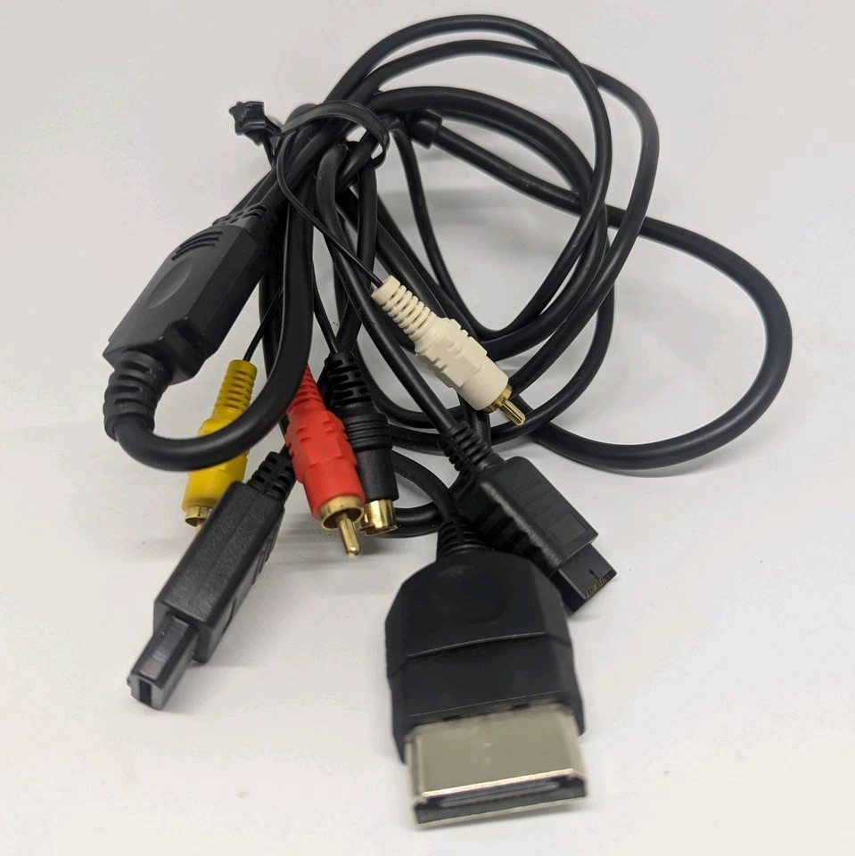 3 in 1 Multi Console Component AV cable for PS2/PS3 Wii Xbox 360 Black WORKS - Image 1 of 4