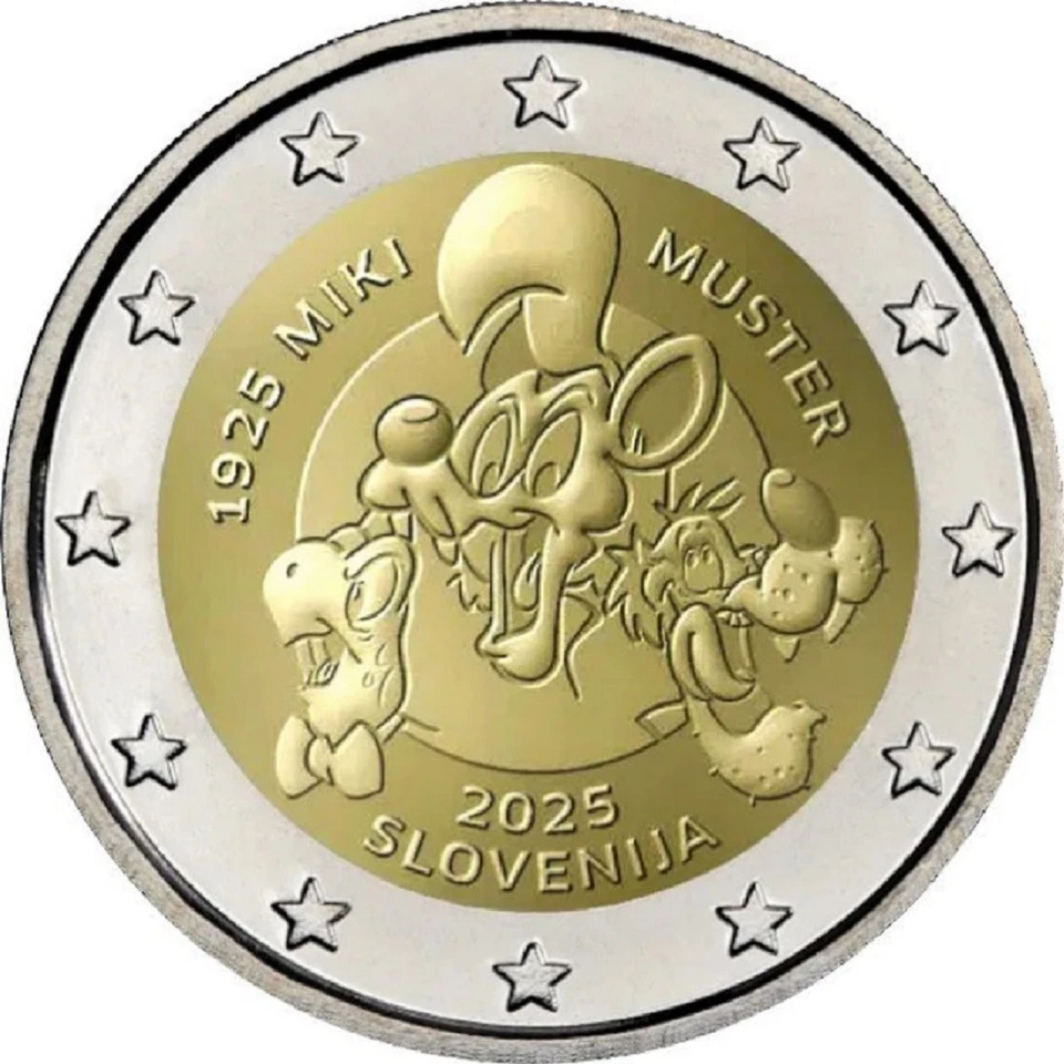 PREVENTE 2 euro SLOVENIE 2025 Miki Muster. Envoi en lettre suivie. - Photo 1/1