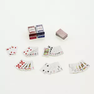 2SET Dollhouse 1:12 Scale Miniature Accessories Playing Cards Poker Game Paper - Picture 1 of 8