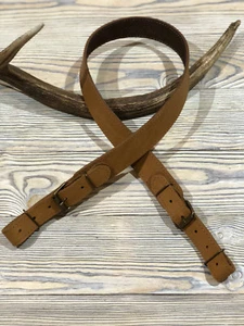 Real Leather Hunting Shotgun Rifle Sling Strap - Suede Padded - Picture 1 of 5