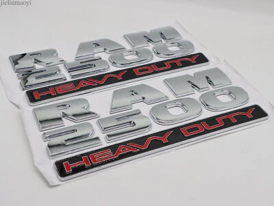 2PCS Door Side Emblems Letter For 2013-2018 RAM 2500 Heavy Duty Badges Sticker - Image 1 of 4