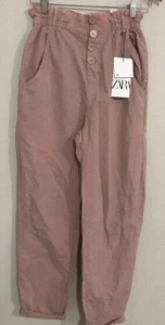 Pantalones holgados Zara Join Life talla 00 lino/algodón pierden lagenlook Comfort High Rise - Imagen 1 de 8