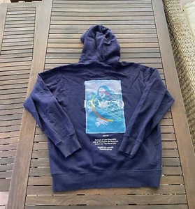 Uniqlo X Louvre Mona Lisa Navy Blue Graphic Hoodie Mens XL - Picture 1 of 6
