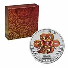 1 oz SILVER TUVALU RARE – 1 dollar 2018-Chinese New Year in color new in BOX 