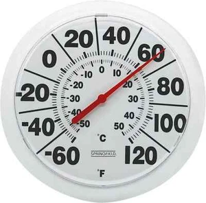 Springfield Indoor Outdoor Big and Bold Dial Thermometer, Wireless Thermometer - Picture 1 of 7
