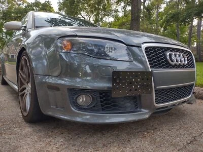 前保险杠拖钩车牌标签安装支架适用于奥迪 S4 2006 - 2009 (B7) — 第 1/4 张图片