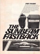 Vintage advertising print ad Health Sunbeam electric razor Fastback Finish 1969