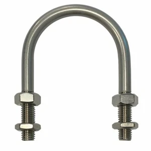 U-Bolt M10 x 75 mm Thread, 65 mm Inside Diam, 112 mm Inside Height Stainless - Picture 1 of 2