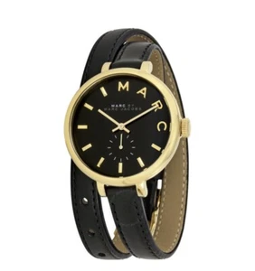 Marc Jacobs Black Wrap Around Strap Sally Black Ladies Watch MBM8663 w/ Box New - Picture 1 of 2