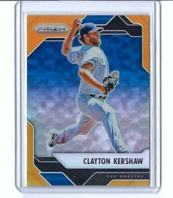 Clayton Kershaw Dodgers 2017 Panini Chronicles Prizm #32 Orange Prizm 154/399 - Image 1 of 2