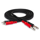Hosa CPR-201 Dual 1/4" TS to Dual RCA Interconnect Cable - 3.3'