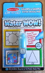 NUOVO Melissa & Doug On the Go: Water Wow! Colori e forme rivelazione acqua riutilizzabile - Foto 1 di 2