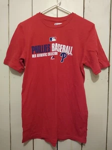 Philadelphia Phillies Majestic T-shirt Youth Kid's XL18 Red MLB Authentic - Picture 1 of 4
