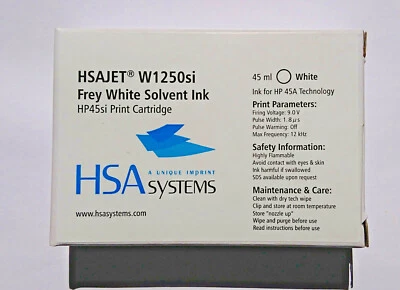 HSAJET W1250si weiße Tinte, für Folien, Metall, Glas, versieg. Etikett 2sek