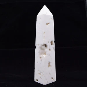 200mm Natural Quartz Crystal Gemstone Snow Healing Mineral Reiki Tower/Point - Picture 1 of 4