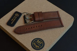 24 mm Cinturino artigianale Pam Italy 24/24 Handmade Strap Band Vintage Leather - Picture 1 of 16