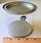  Round Paint Can Metal Clear Sides w/Lid - 3.5” Tall 4” Diameter Storage NEW