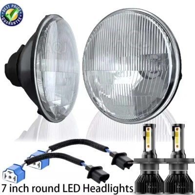 For Suzuki Samurai SJ410 7 inch LED Round Headlights Pair  HiGH/Low Beam X2 - Image 1 of 4