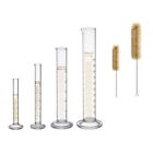 Thick Glass Graduated Cylinder Set Glass with Two Brushes