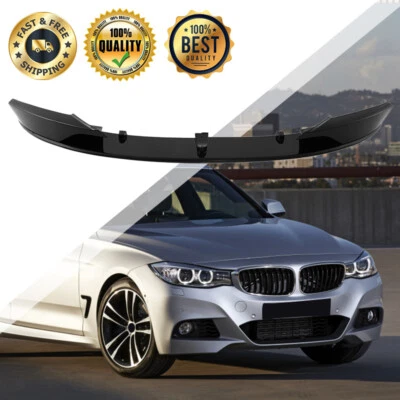 Divisor de parachoques delantero negro brillante para BMW F34 330i 335i GT 2014-2019 xDrive Foto 1 de 4
