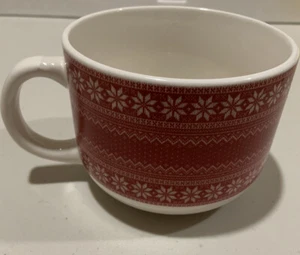 Modern Gourmet Foods Steinzeug 24 Unzen rote Blumen Suppe Chili Wüste Kaffeebecher - Bild 1 von 8
