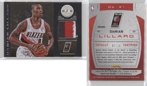 2013-14 Totally Certified Memorabilia Totally Gold Prime /10 Damian Lillard #41