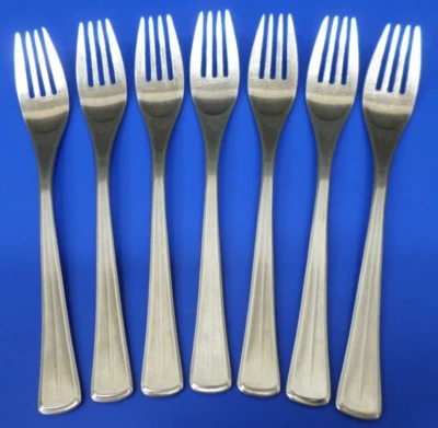 7 - WMF Cromargan STUART Satin Center Ridge Stainless JAPAN Flatware SALAD FORKS - Image 1 of 4