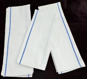 3 Vintage Küchentücher Baumwolle mit blauen Streifen A261 - Bild 1 von 5
