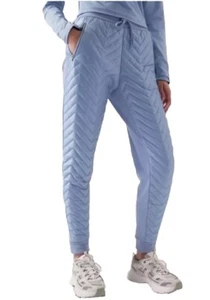 Athleta Jogger Women Size 12 Blue Apres Ski Down Quilted Drawstring NWT - Picture 1 of 9