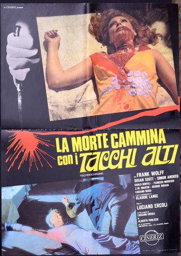 LA MORTE CAMMINA CON I TACCHI ALTI L. Ercoli LOTTO n. 2 SOGGETTONI ORIGINALI