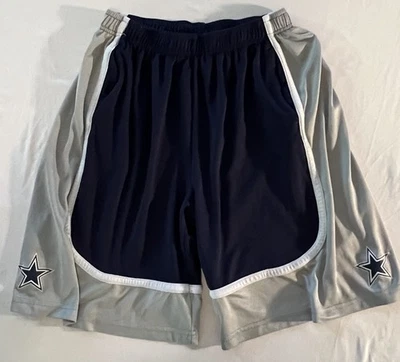 Мужские спортивные шорты Dallas Cowboys большие темно-синие и серебристые - без шнурка - Изображение 1 из 4