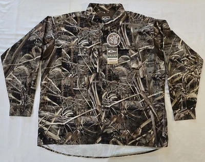 Drake Waterfowl Systems RealTree Max-5 Camo Hunting Vented Men's Shirt Size 3XL - Image 1 of 4