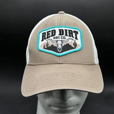 Parche de malla blanca tostada ajustable Red Dirt Hat Co. Trucker Hat para hombre Foto 1 de 4