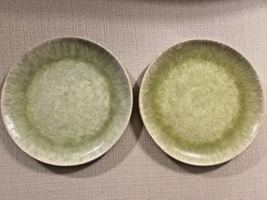 Platos de ensalada reactivos Williams Sonoma Chipre buen estado 8,5" verde claro - Imagen 1 de 6