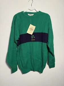 Vintage Crios Herren Irland Kleeblatt Acryl Pullover Größe Large grün neu mit Etikett - Bild 1 von 7