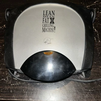 George Foreman Grill Lean Mean Fat Grilling Machine Gray Model GR14 Tested - Image 1 of 4