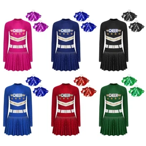 Mujer Vestido Cumpleaños Uniforme Elástico Traje de Animadora Disfraz Rave Brillante - Imagen 1 de 71