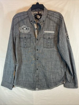 Drill NYC Large Long Sleeve Button Up Grey - Image 1 of 4