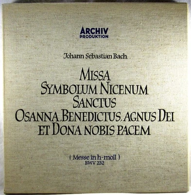 3 LP LINEN BOX ARCHIV Bach MASS IN B MINOR Richter STADER APM 14 190/92 EX+ - Image 1 of 4
